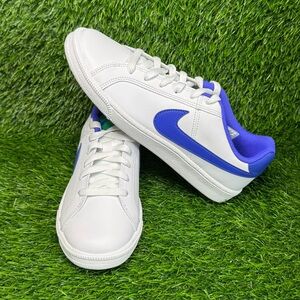 Size 8.5 - Womens Nike Court Royale White Paramount Blue Sneakers - 749867-104